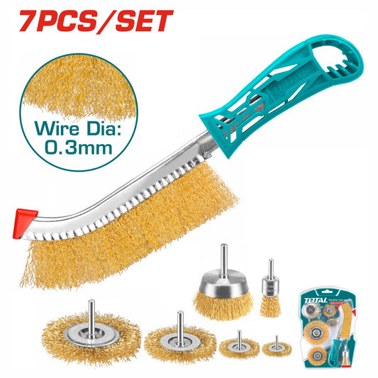 Ensemble de 7 brosses métalliques