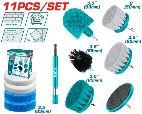 Ensemble de 11 brosses de nettoyage