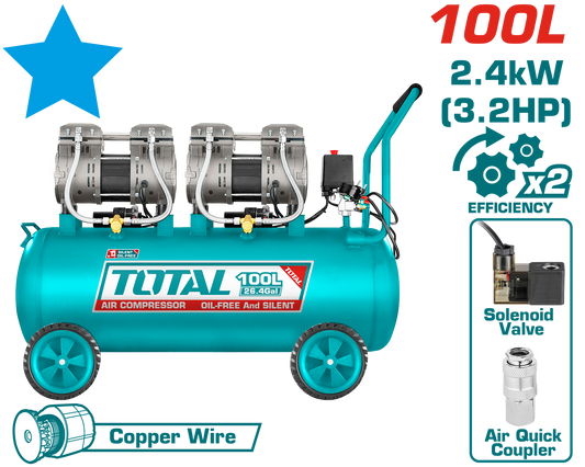 Compresseur d'air silencieux 100L