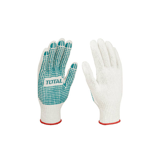Gants tricotés et à pois en PVC